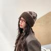 Polyester Knitted Beanie Hat Heart Pattern Earflap Beanie  Daily Wear