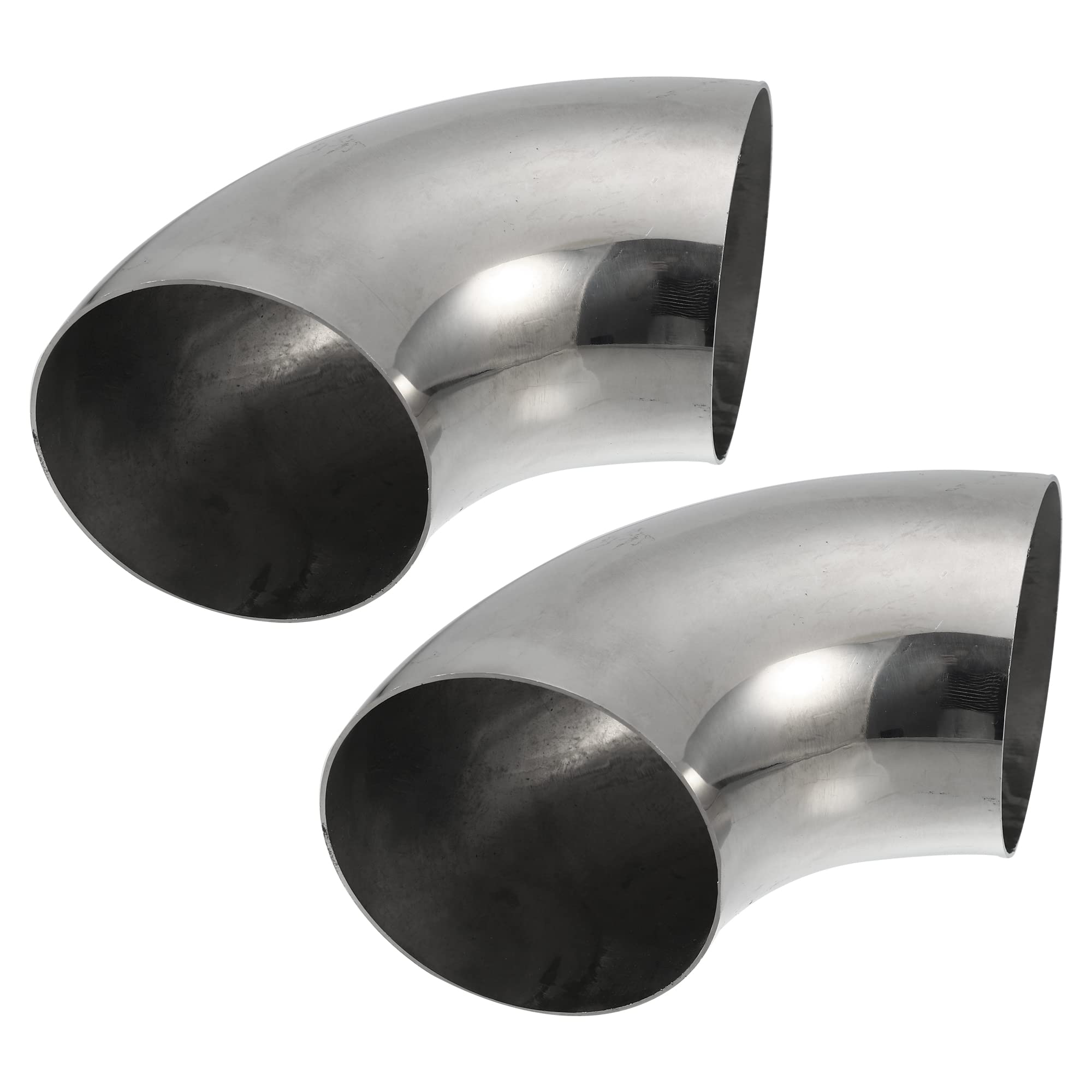 

uxcell Відвід 90 градусів з дорном Нержавіюча сталь SS304 Відвідна труба Коліно випускного колектора для модифікації автомобіля Глушник Сріблястий 2 коліна, Трубопровід, Тон, Штуки,