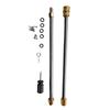 13 Inch Plastic Pressure Washer 2500PSI Powerful Pressure Washer Stainless Steel 1/4 Fast Connector Surface Cleaner with 3 Wheel