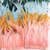 10Meters Rooster Tail Feathers Trim 25-30Cm Coque Feathers Trimming For Handiwork Crafts Carnival Dress Skirt Costumes Plumes