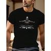 Airplane Printing Sports Tshirt Comfortable Summer Airplane Printing Mens Sports Tshirt  Breathable Short Sleeve Casual