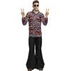 Printed Stage Halloween Costume, Men's 80s Vintage Indian Disco Costume