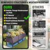 Raised Garden Bed with Reinforcement Rods Elevated Planter Boxes for Outdoor Plants with Drainage Holes for Flowers Vegetables