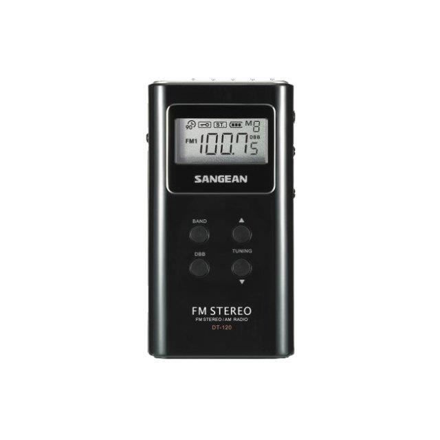 Radio portable SANGEAN DT120NOI - Noir - 15 stations présélectionnées - Horloge intégrée