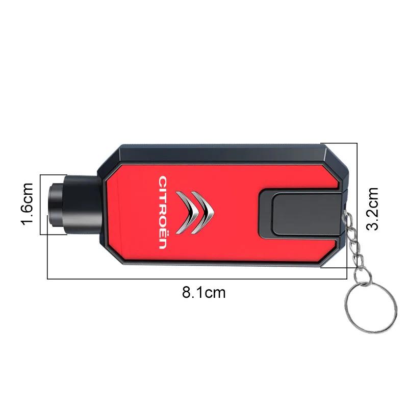 Car Window Breaker Hammer, Seatbelt Cutter with Keychain Car Escape Tool For Citroen DS3 DS4 DS5 LS DS6 C1 C2 C3 C4 C5 C6 C8