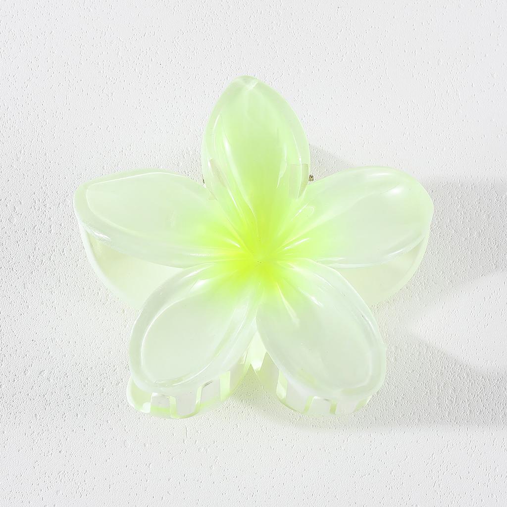 1/2Pcs Gradient Colored Flower Acrylic Hair Claws Clip Women Girls Sweet Hairpins Beach Hawaiian Style Hair Accessories