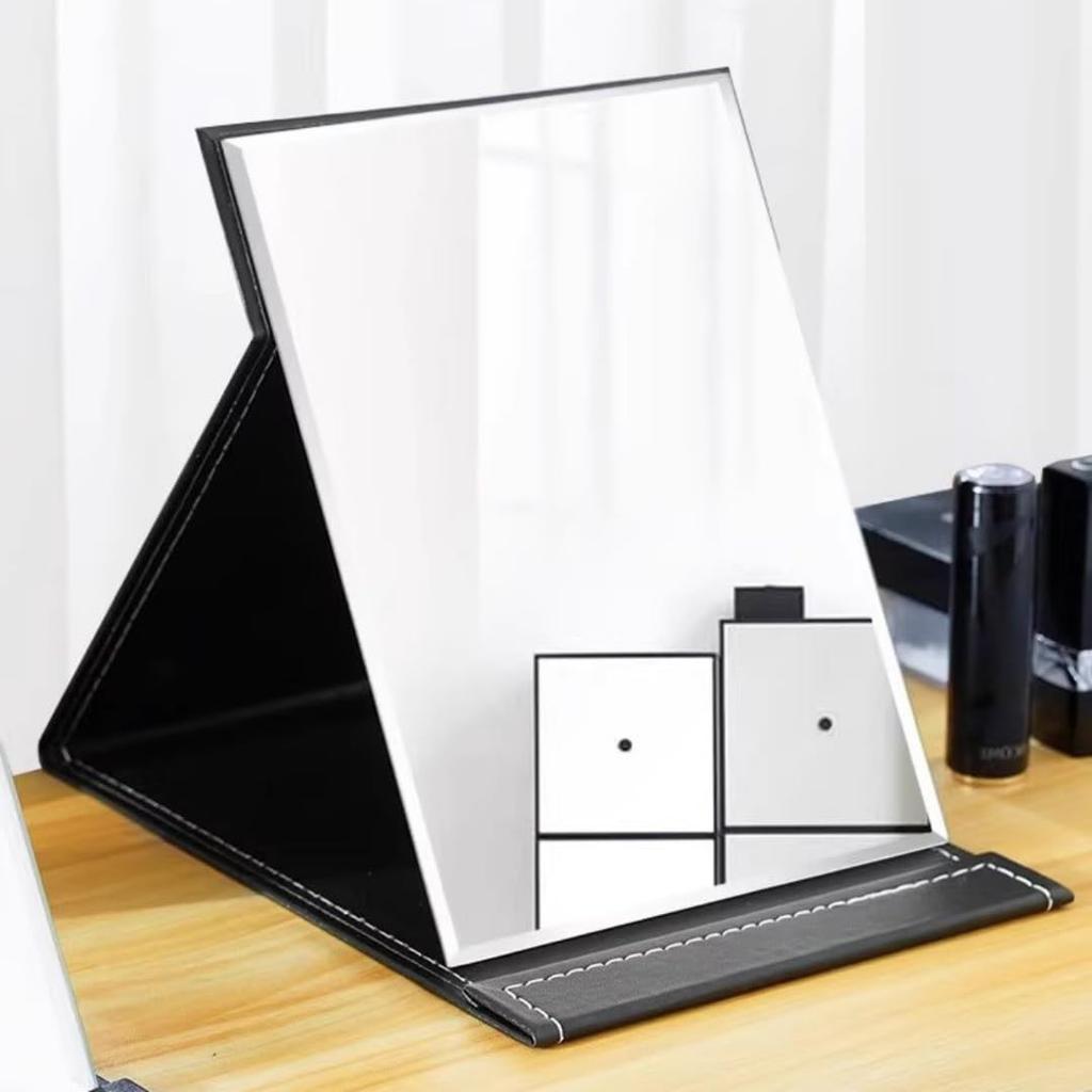 Store88 Large Folding Tabletop 25x18cm Mirror, Lightweight, Stand-Up Mirror,