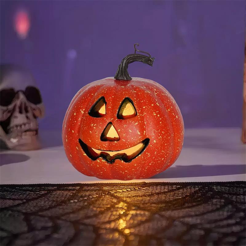 Halloween Pumpkin Decorations with Lights Vintage Halloween Light Up Table Decor for Home Office Haunt House Party