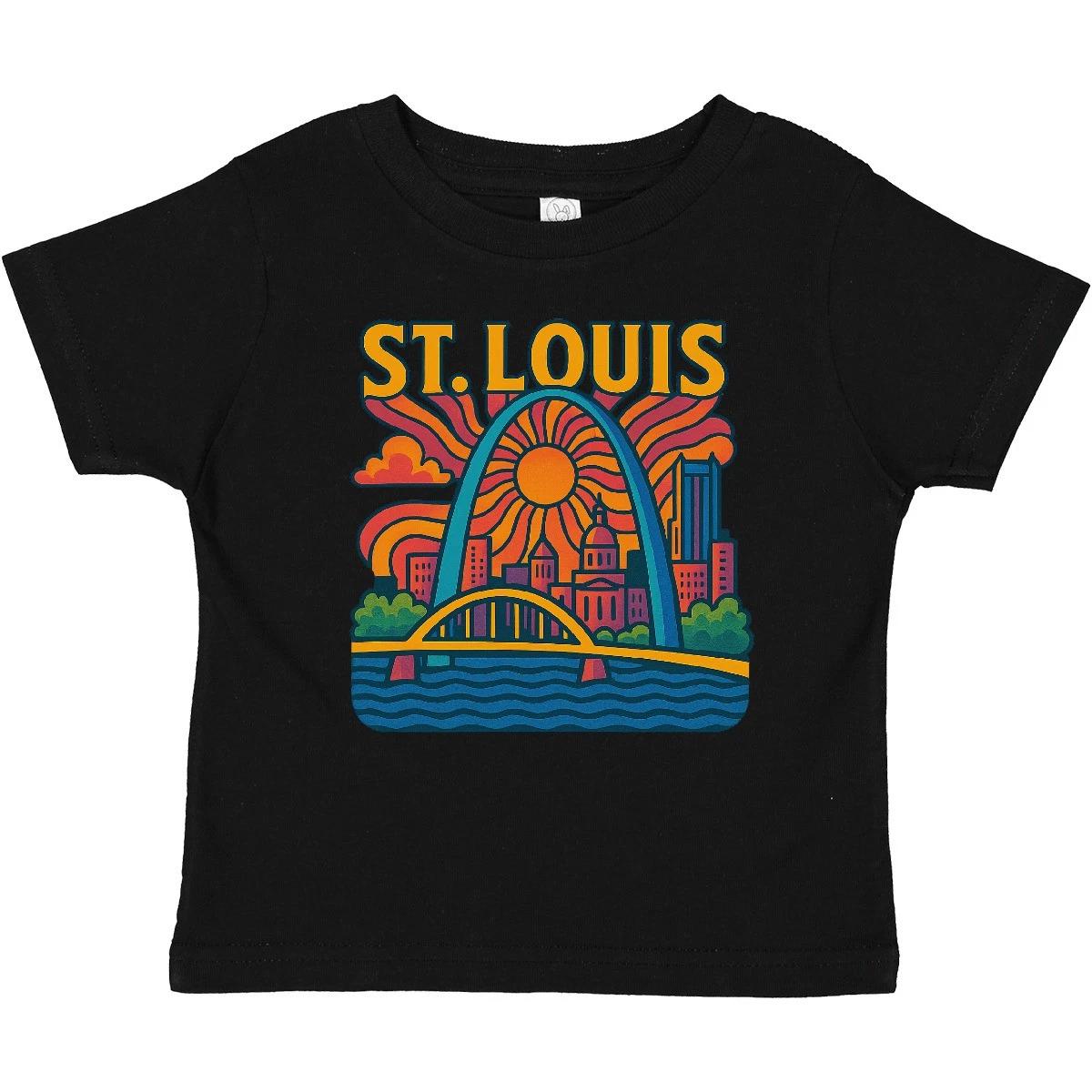Inktastic St. Louis Skyline Retro Style Baby T-Shirt Infant Tees Shower Clothing 110