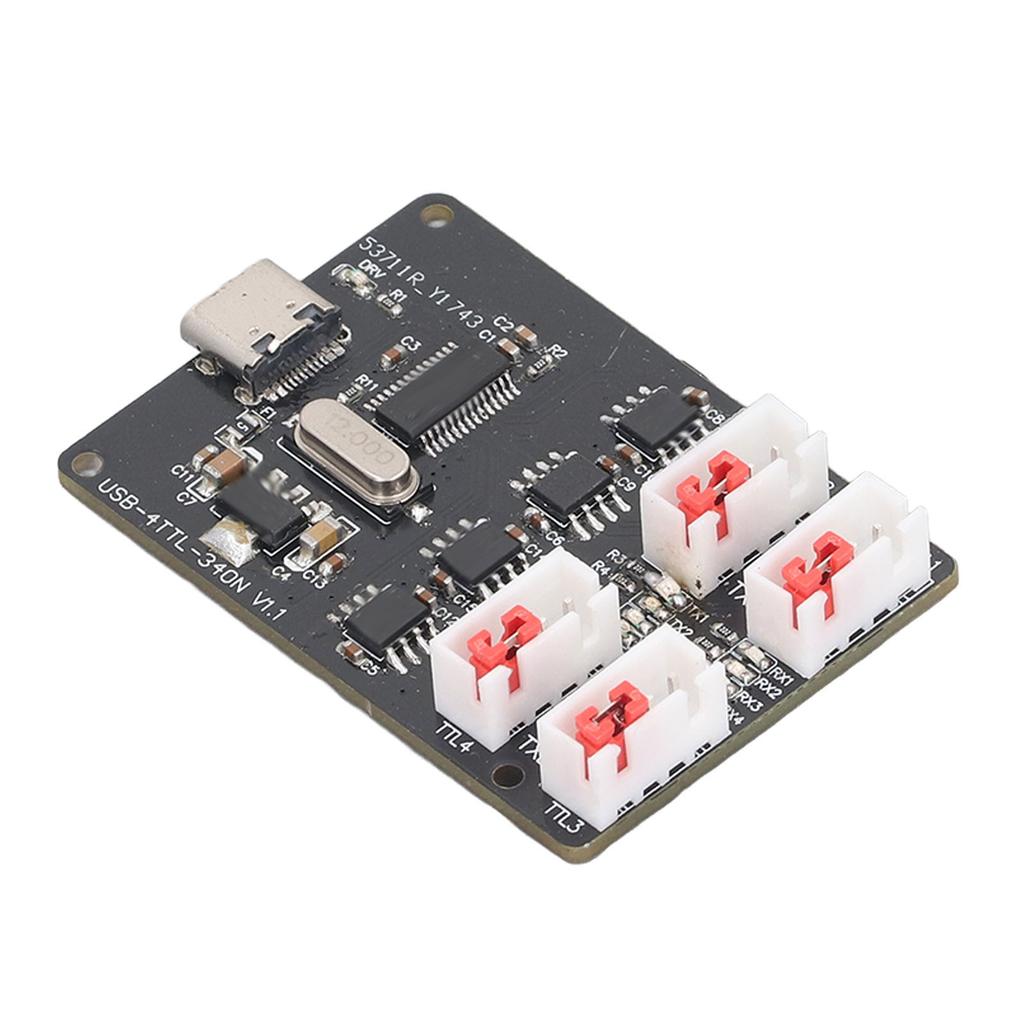 Módulo de porta serial USB para TTL de 4 vias TIPO C Placa adaptadora USB para TTL serial com indicador LED