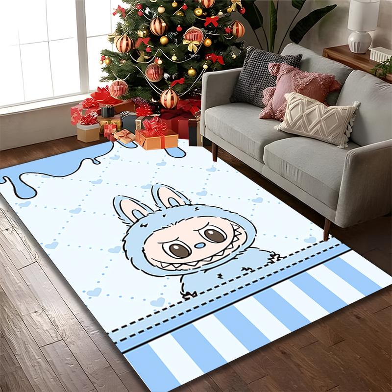 LABUBU Carpet, Non-slip Office Chair Rug, Digital Print Home Area Rug, Unique Festival Decorations