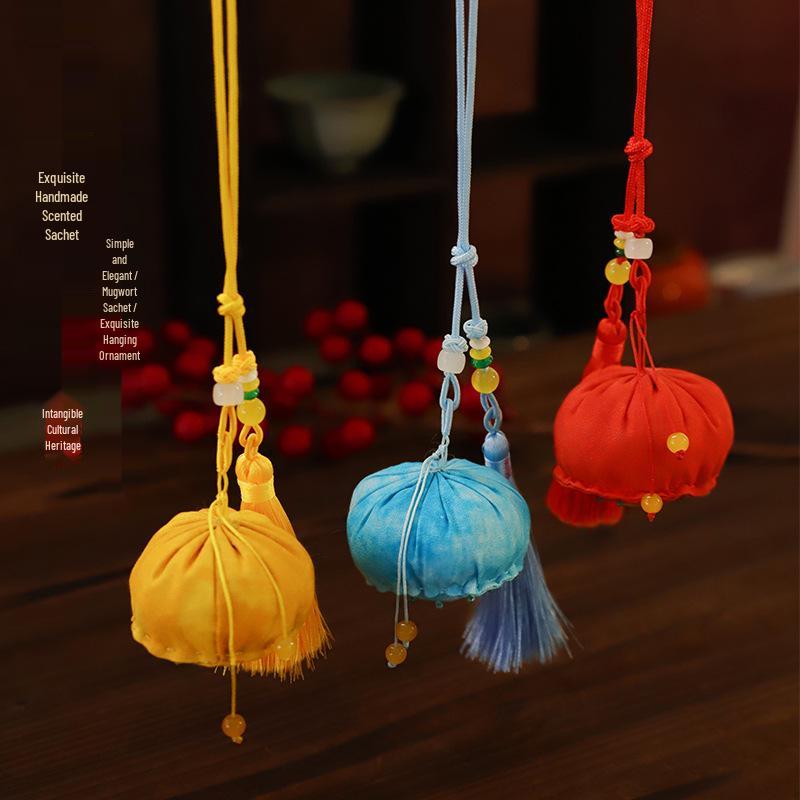 DIY Dragon Boat Festival Lotus Pod Sachet: Handmade Embroidered Mugwort Perfume Pouch Pendant