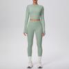 Damen Wolkenartiges Yoga-Anzug-Set: Crop Top & High-Waist Leggings - Schnelltrocknend, Outdoor Laufen & Fitnessbekleidung Zweiteilig