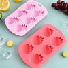 Pack of 4 Silicone Fruit Shaped Ice Molds Strawberry Watermelon Pineapple Lemon Mould for Creative Baking