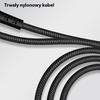 Usams Kabel Pleciony U-Tone Lightning1.2M Power-Off 2A Fast Charging Czarny/Black Sj344Usb01 (Us-Sj344)