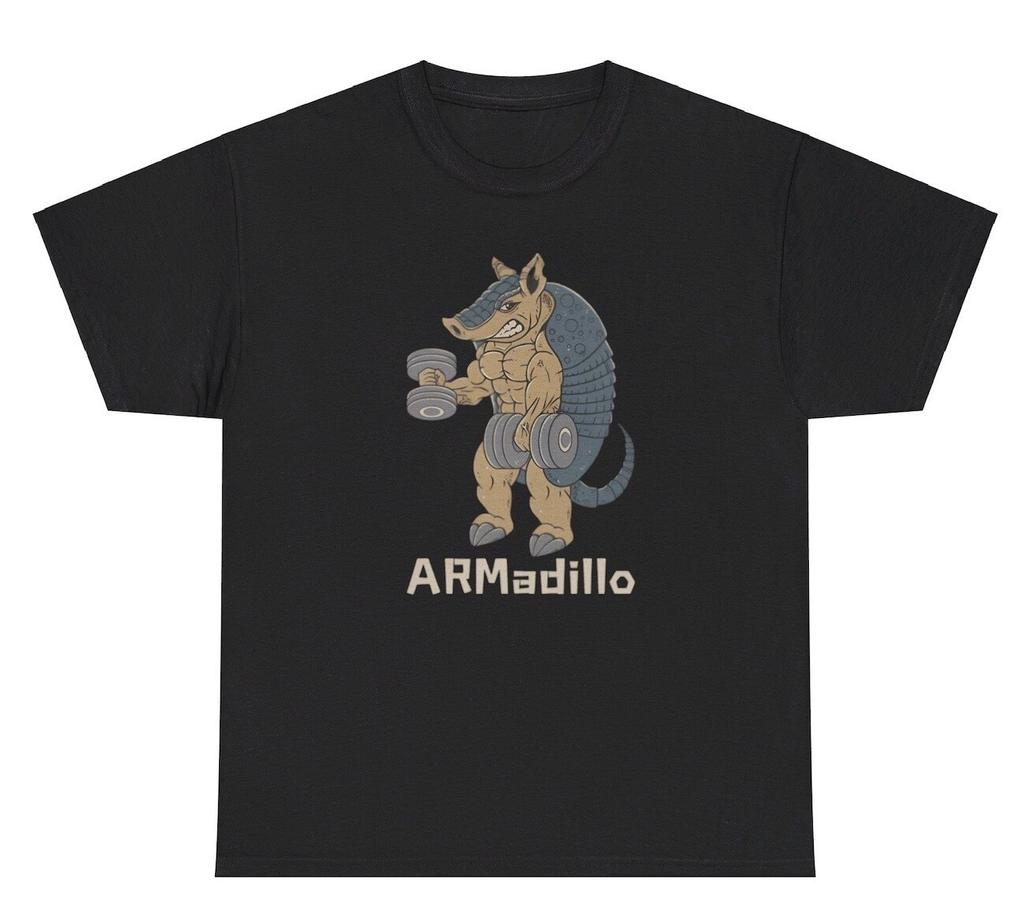 Armadillo T Shirt Funny Sayings Arm Day Pun Pump Cover Dank Meme Tee