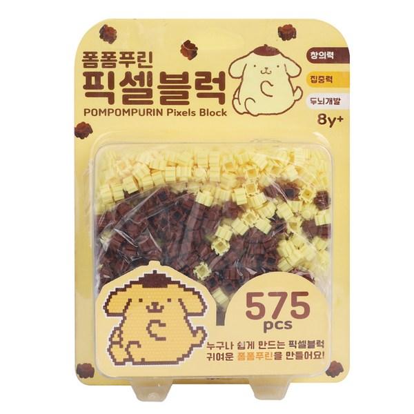 Sanrio Bunnyland Pom Pom Purin Pixel Block, Mixed Colors, Korean Popular Toys