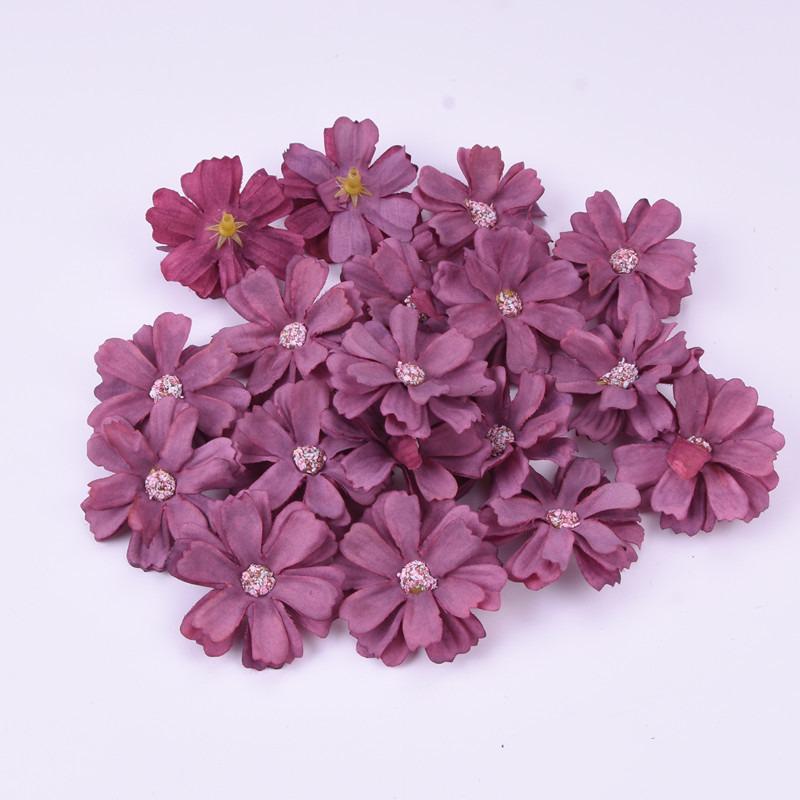 20/30Pcs Silk Daisy Artificial Flower Head Home Room Decoration Craft Flower Wreath DIY Party Bridal Wedding Decor New Year Gift