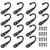 A84X-14 PCS Wall Mounted Hooks Coat Hooks Door Robe Hook For Hanging Towel Hat Key Cup Single Metal Hook For Bedroom