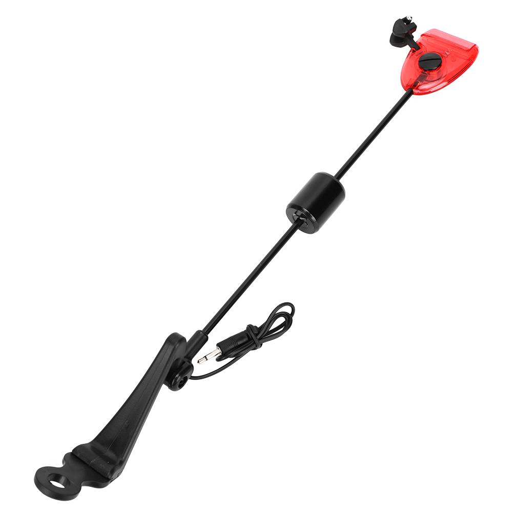 4 Pcs Plastic Fishing Bite Alarm Hangers Swinger Chain Indicator Sound & Light Alert Fish
