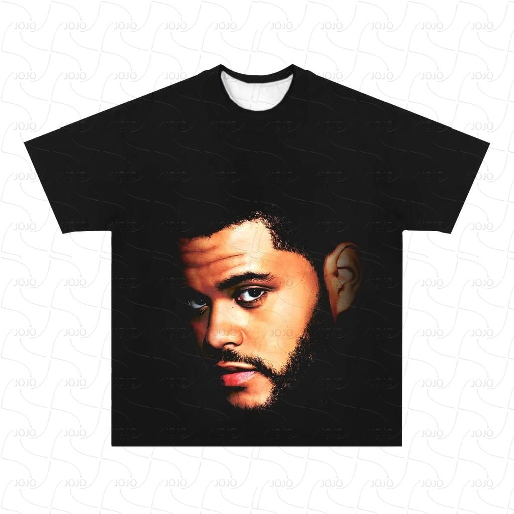 Echter Rapper The Weeknd Retro Grafik T-Shirt Herren Hip Hop Kleidung Y2k Unisex Mode Übergroßes Gangster Oberteil Geschenk für Fan