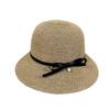 Front big and back small straw woven basin hat summer retro temperament simple bow fisherman hat children's sunshade straw hat