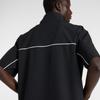 Woven Short Sleeve BK L [New Balance] Men's Half-Zip (MT61713I) Short-Sleeve T-Shirt / Moisture-Wicking (Black)