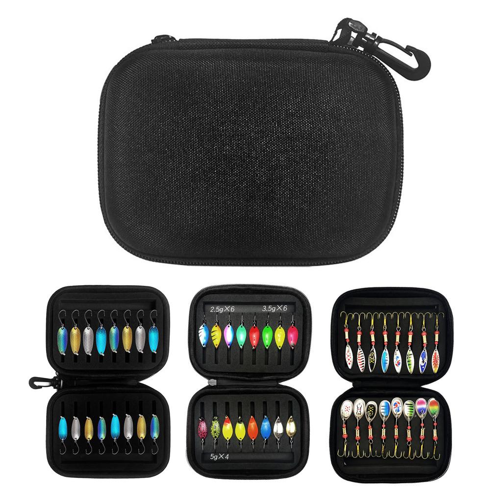 Cucharillas para Pesca de Trucha Señuelos Artificiales Spinner Blinker Cebos de Pesca con Caja de Almacenamiento Mini Cucharillas Jig para Pesca