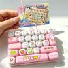 KEBIDU Finger Stress Relief Mini Keyboard Clicker Toy, 26 Buttons Rebound Keycap Pendant, Mini Mechanical Keycap Stress Relief Gift with Keychain