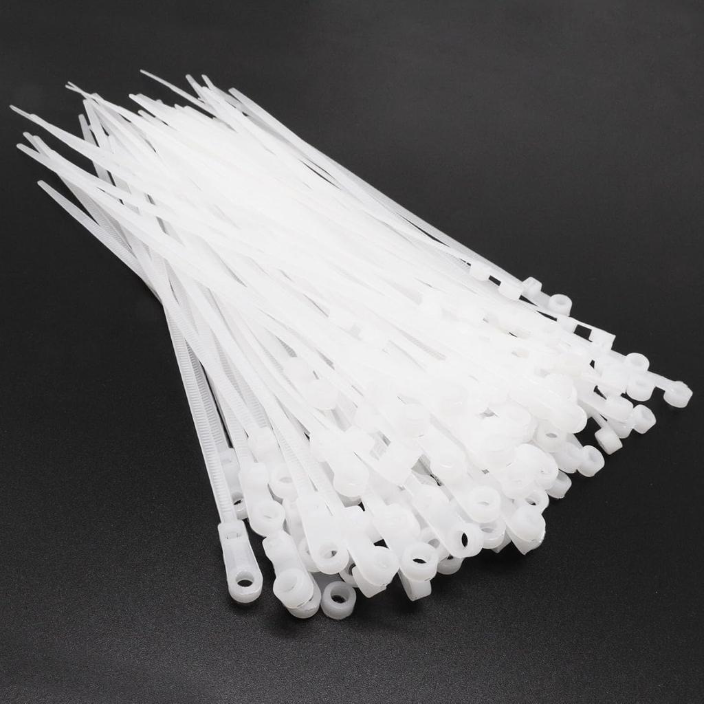 Reusable Screw Hole Cable Ties Self-locking Cord Ties Straps Fastening Loop Office Organizer Heavy Duty Adjustable Cord Zip Tie