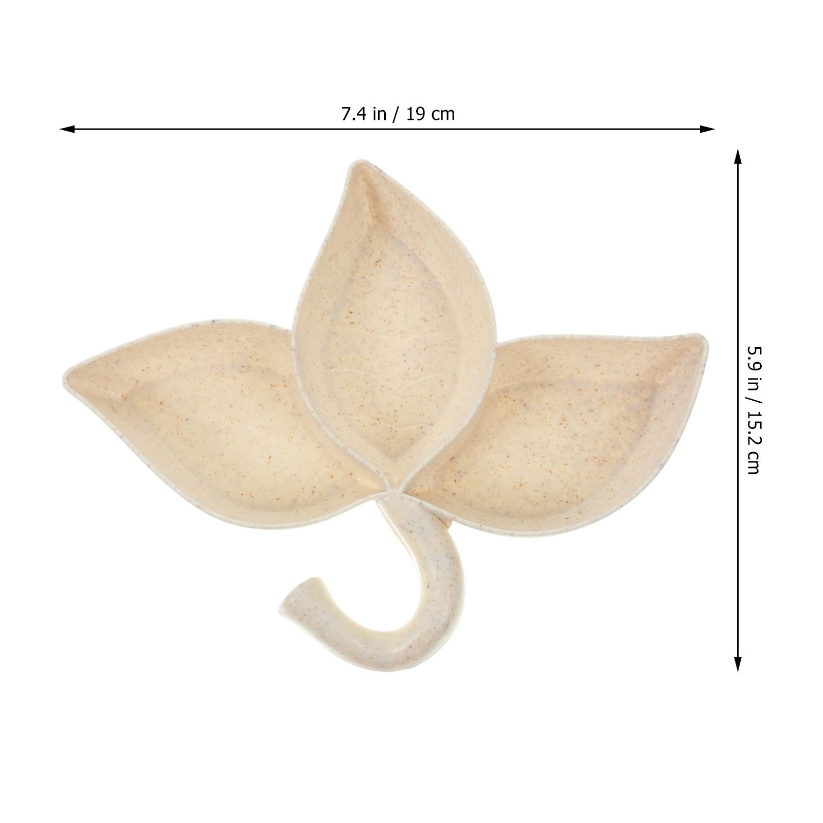 6Pcs Leaf Dipping Bowl Plastic Sauce Dish Mini Condiment Bowls for Soy Sauce Vinegar Ketchup Mustard Butter Jam Seasoning бежевый