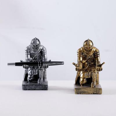Hero Knight Pen Holder Stand - Creative Desktop Ornament & Mobile Holder, Personalized Birthday Gift