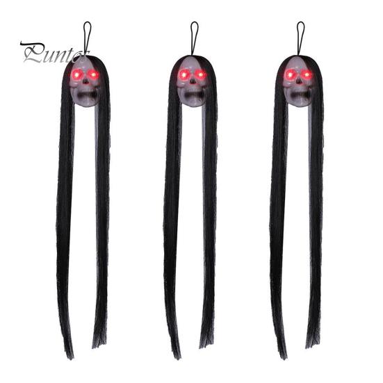 

Хэллоуин Подвеска Жуткий Длинный Череп Волос со Светящимися Глазами Террор Призрачный Декор Дом с Привидениями Реквизит Хэллоуин Вечеринка Аксессуар 3pcs