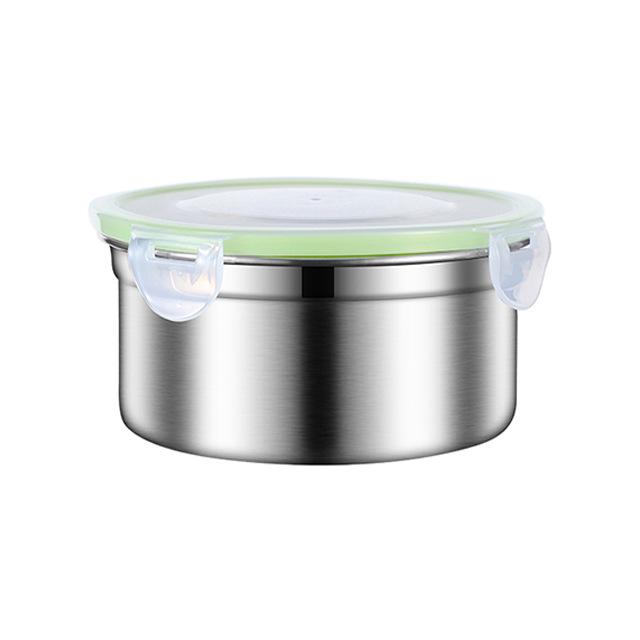 304 Edelstahl Aufbewahrungsschale für Lebensmittel - Lebensmittelqualität, Kühlschrankgeeignet, Versiegelter Behälter für Obst und Suppen