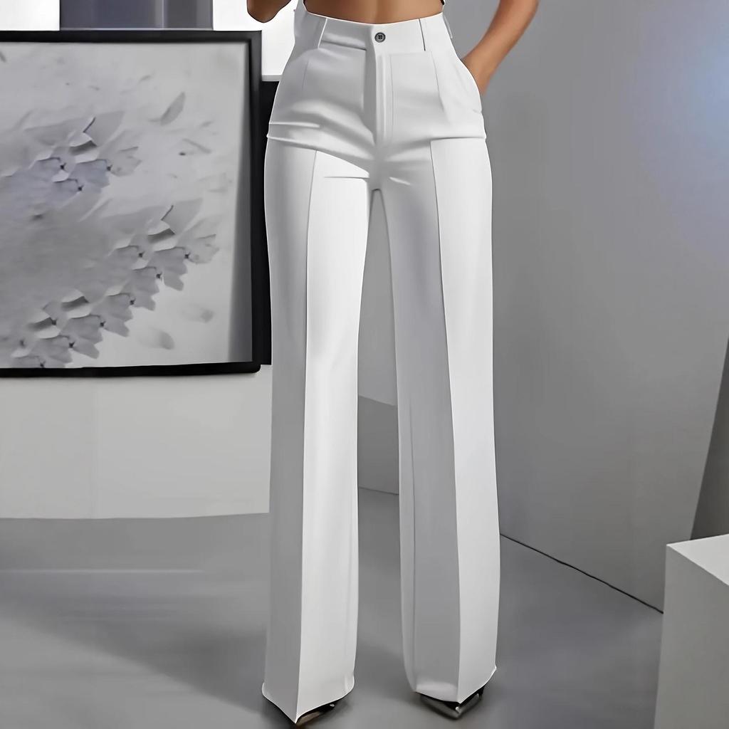 Pantaloni Eleganti da Donna 2025 a Vita Alta, Modellanti, Gamba Dritta