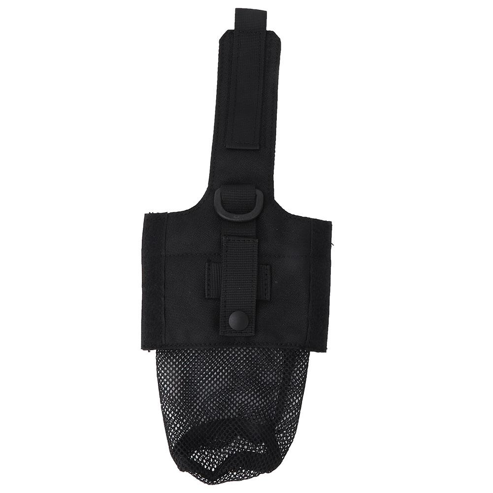 Tactic Outdoor Military Molle Water Bottle Bag Kettle Pouch Holder Bag(Black)