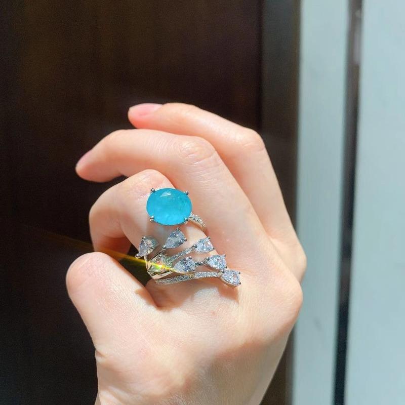 Sace Gems Classic Copper Alloy 10*12mm Zircon Ring Ladies Jewelry Wedding Promise Party Gift