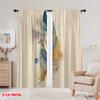 2 Stück, 2D-Flachdruck Beliebte Vorhänge Twin Feather Art Vielseitiger Stoff (ohne Stange) Festlich für Schlafzimmer Wohnzimmer Arbeitszimmer