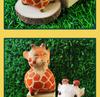 Giraffe Solid Wood Hand-Carved Desktop Ornament for Living Room or Office
