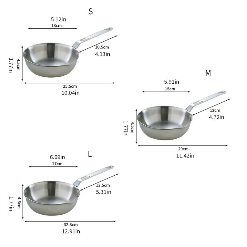 Eier Kochpfanne 316 Edelstahl Gleichmäßige Wärmeverteilung Stieltopf Für Kochfelder Küchengeschirr mit Ausguss