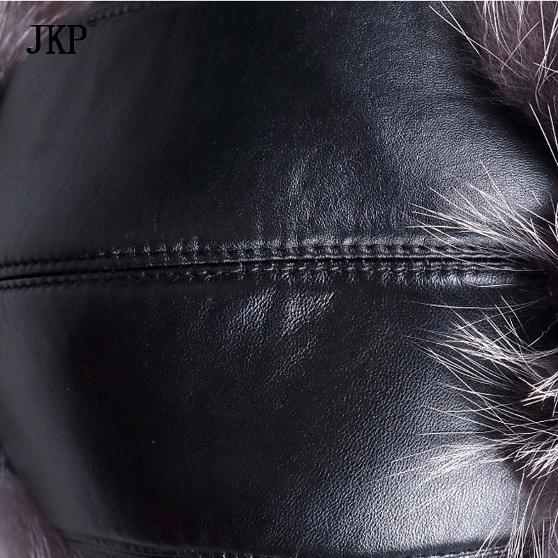 Russian Leather Bomber Men Winter Earmuffs Trapper Earflap Cap Man Real Raccoon Fur Black Fox Hats