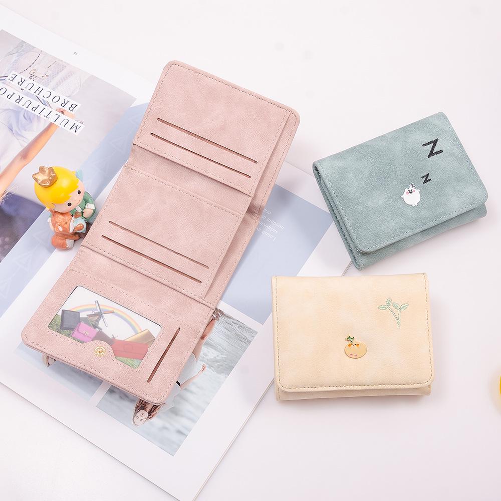 Women's Trendy Korean Style 2025 Wallet - Cute, Simple, Fresh, and Student-Friendly Folding Money Clip
