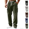 Herren uni Kord Kargo Gerade Lange Hosen Lässig Outdoor Hosen Mit Taschen
