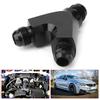 Aluminum Alloy 3Way Fitting Adapter Y Type AN10 10AN Male to 2X AN10 10AN Male Black
