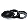 12" x 2" ovale Luftfiltereinheit 5-1/8" Vergaserhals mit Durchflussdeckel High Flow Chrom für GMC Chevy Ford Chryler Dodge