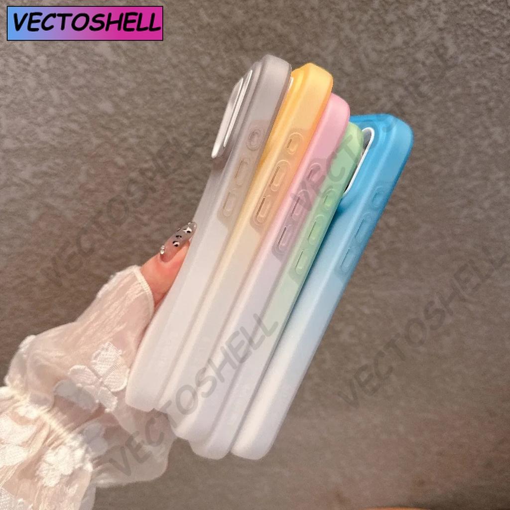 Luxury Gradient Phone Case For iPhone 17 Air 16 15 14  13 12 11Pro Max Magnetic Wireless Charging Shockproof Cover for Magsafe