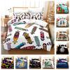 3D Printed Skateboard Bedding Set Sports Down Duvet Cover Pillowcases 2/3 Pieces for Boys Room Hip-hop Style Quick Drying Quilt Cover