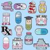 Creative Cartoon Pill Series Metal Brooch Set Whimsical Alphabet Pin Collection For Fashionable Accessory Lovers