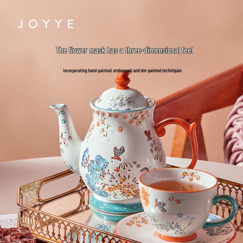 JOYYE Hand-Painted Underglaze Ceramic Tea Set