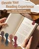 5PCS Vintage-style Magnetic PU Bookmarks and Book Clips, Book Positioning Clips, Suitable for Book Lovers, Teachers, Students